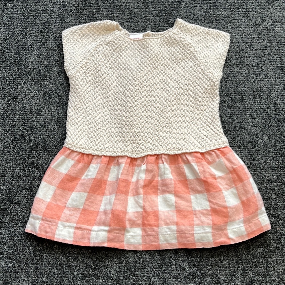 Zara baby girl Sz 9-12m adorable crochet top cotton bottom dress EUC bundle2save